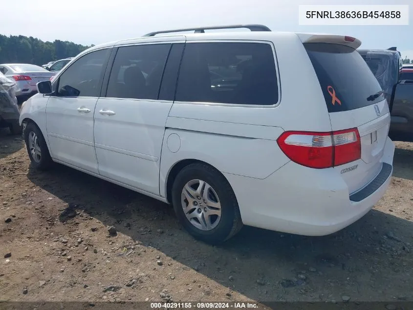 2006 Honda Odyssey Ex-L VIN: 5FNRL38636B454858 Lot: 40291155