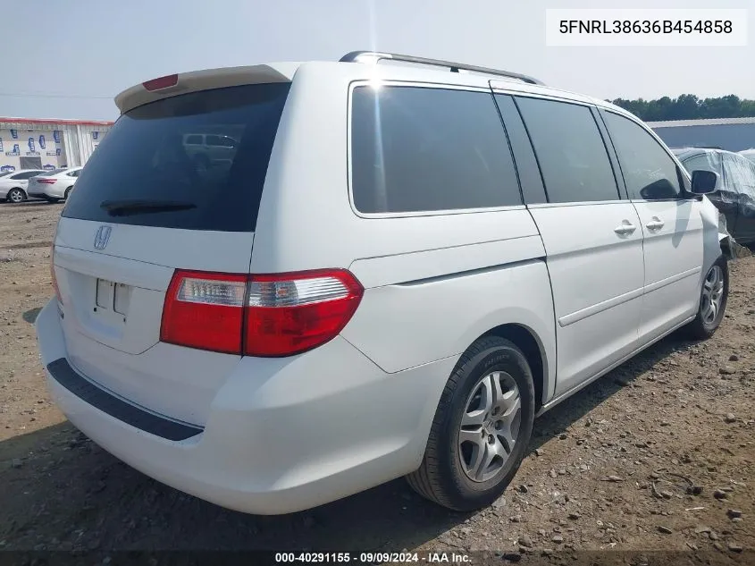 2006 Honda Odyssey Ex-L VIN: 5FNRL38636B454858 Lot: 40291155