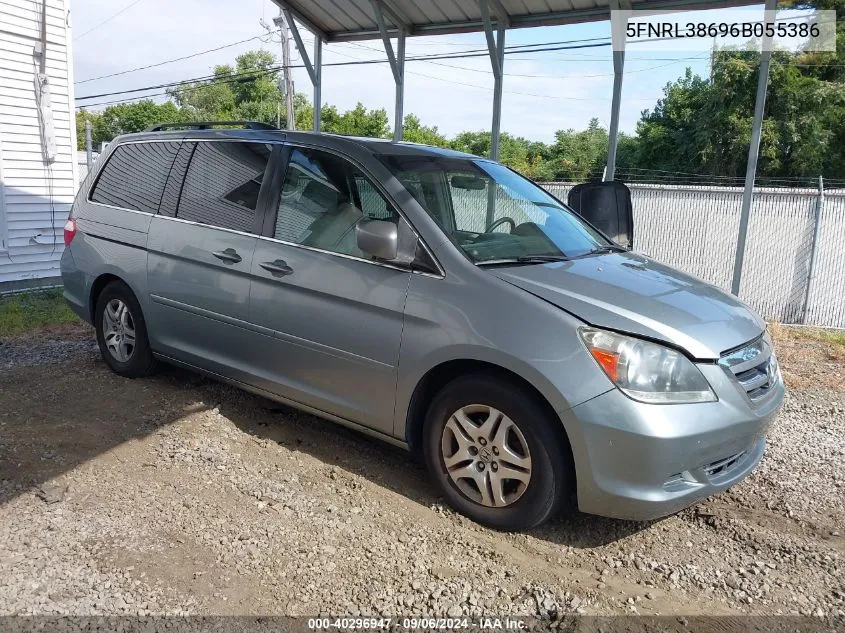 2006 Honda Odyssey Ex-L VIN: 5FNRL38696B055386 Lot: 40296947