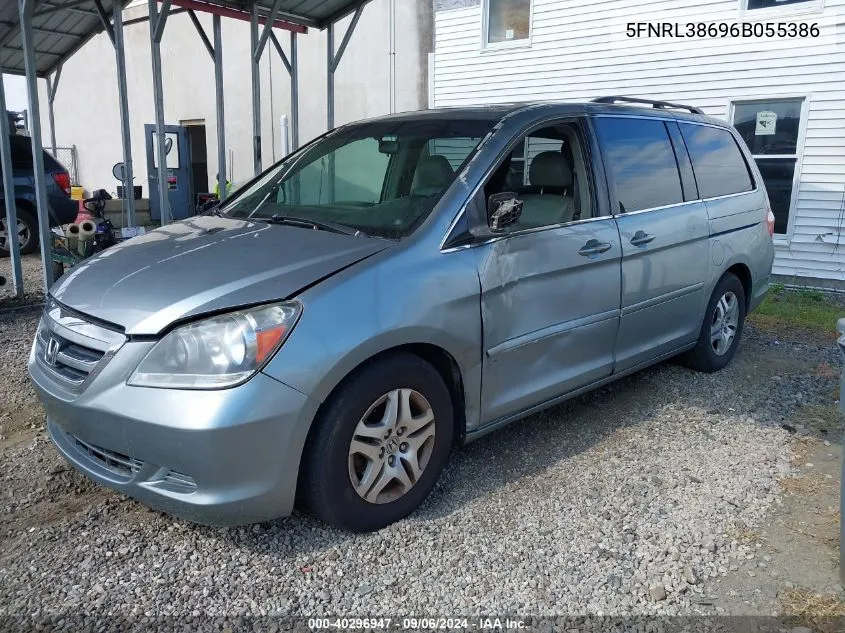 2006 Honda Odyssey Ex-L VIN: 5FNRL38696B055386 Lot: 40296947