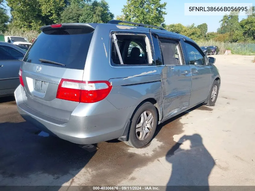 2006 Honda Odyssey Ex-L VIN: 5FNRL38666B056995 Lot: 40306676