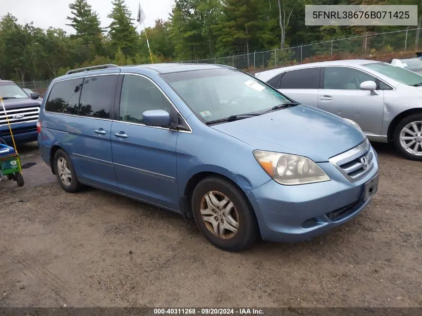 5FNRL38676B071425 2006 Honda Odyssey Ex-L