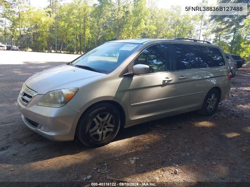 2006 Honda Odyssey Touring VIN: 5FNRL38836B127488 Lot: 40316122