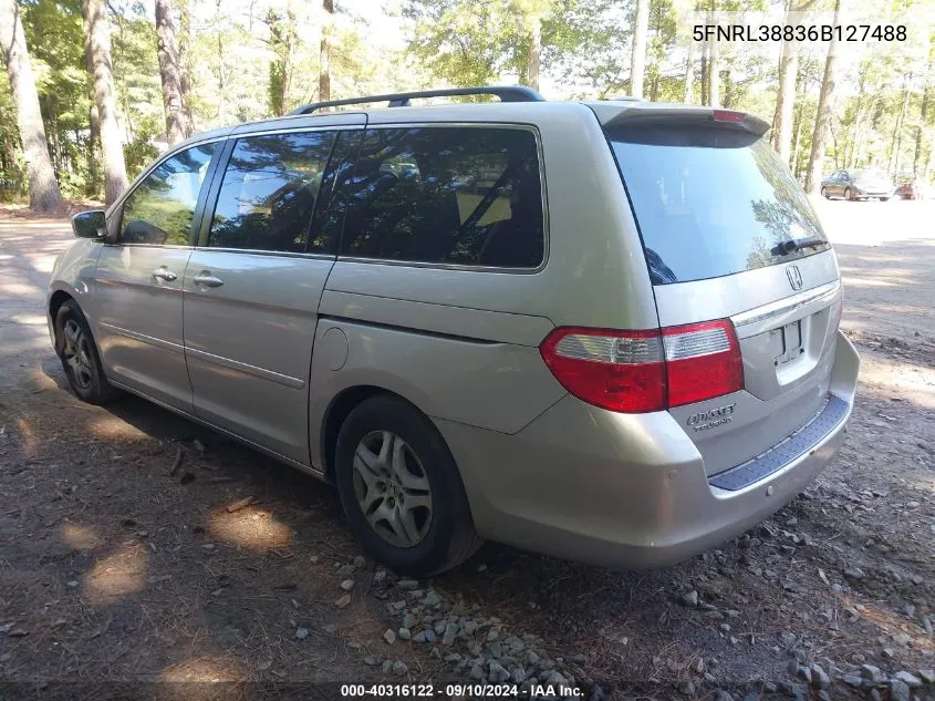 2006 Honda Odyssey Touring VIN: 5FNRL38836B127488 Lot: 40316122