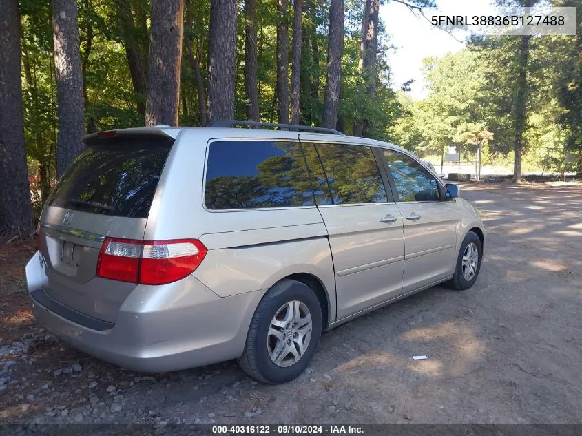 2006 Honda Odyssey Touring VIN: 5FNRL38836B127488 Lot: 40316122