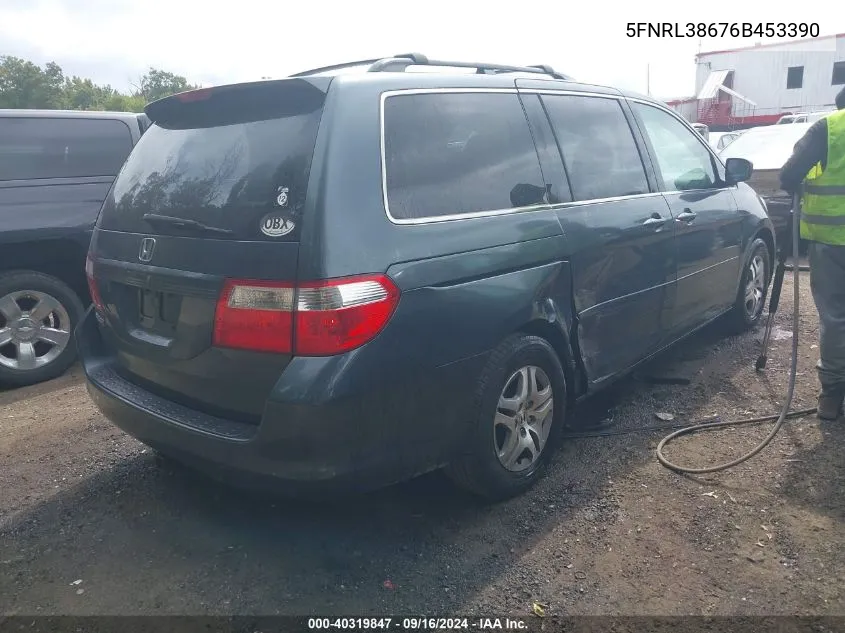 2006 Honda Odyssey Ex-L VIN: 5FNRL38676B453390 Lot: 40319847