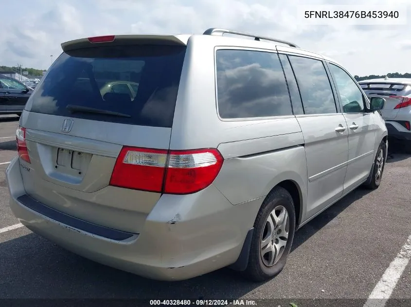 5FNRL38476B453940 2006 Honda Odyssey Ex