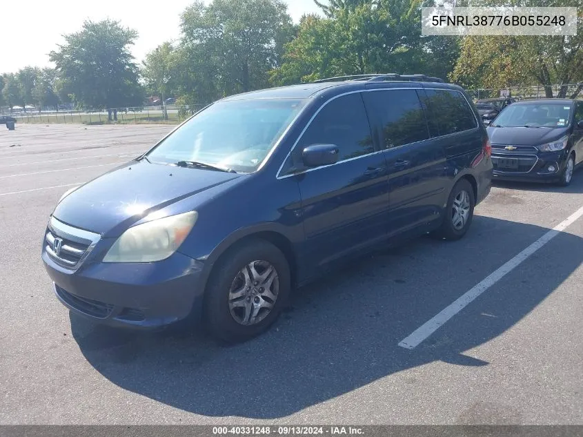 2006 Honda Odyssey Exl VIN: 5FNRL38776B055248 Lot: 40331248