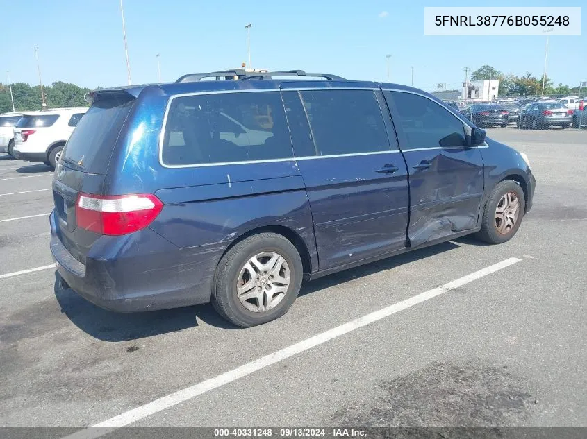 5FNRL38776B055248 2006 Honda Odyssey Exl