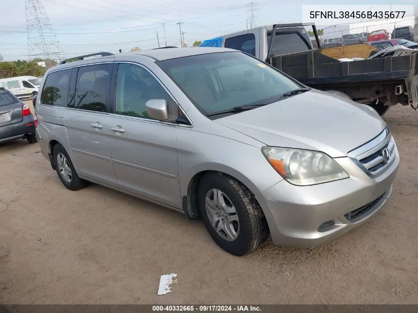 2006 Honda Odyssey Ex VIN: 5FNRL38456B435677 Lot: 40332665