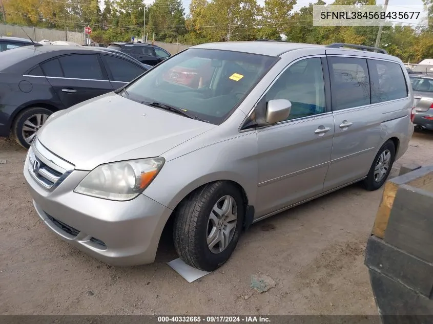 2006 Honda Odyssey Ex VIN: 5FNRL38456B435677 Lot: 40332665