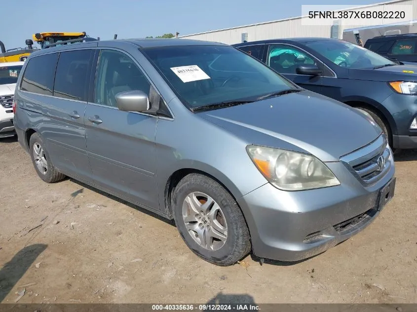 5FNRL387X6B082220 2006 Honda Odyssey Ex-L