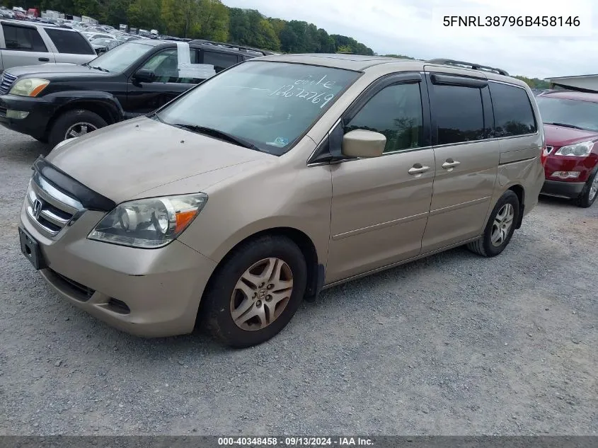 2006 Honda Odyssey Ex-L VIN: 5FNRL38796B458146 Lot: 40348458