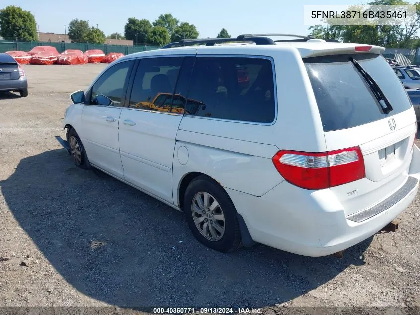 2006 Honda Odyssey Ex-L VIN: 5FNRL38716B435461 Lot: 40350771