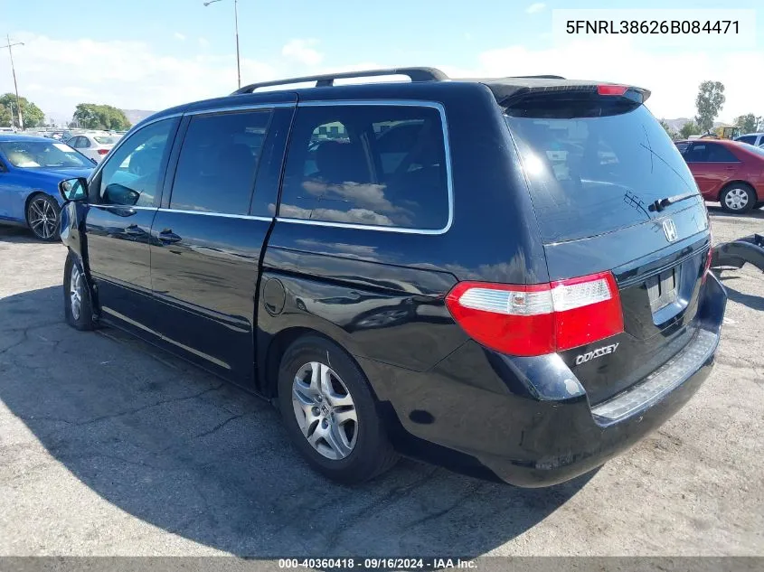 5FNRL38626B084471 2006 Honda Odyssey Ex-L