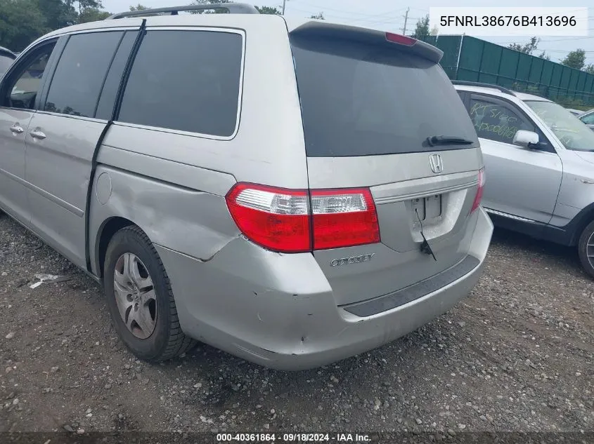 2006 Honda Odyssey Exl VIN: 5FNRL38676B413696 Lot: 40361864