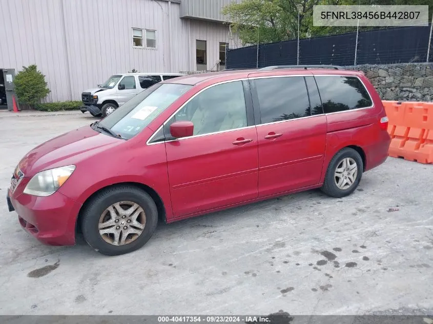 5FNRL38456B442807 2006 Honda Odyssey Ex