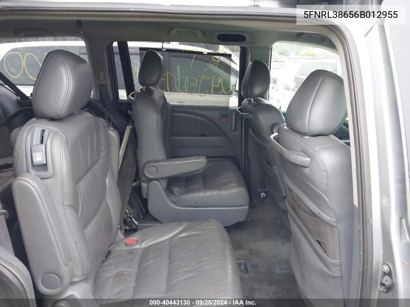 5FNRL38656B012955 2006 Honda Odyssey Ex-L