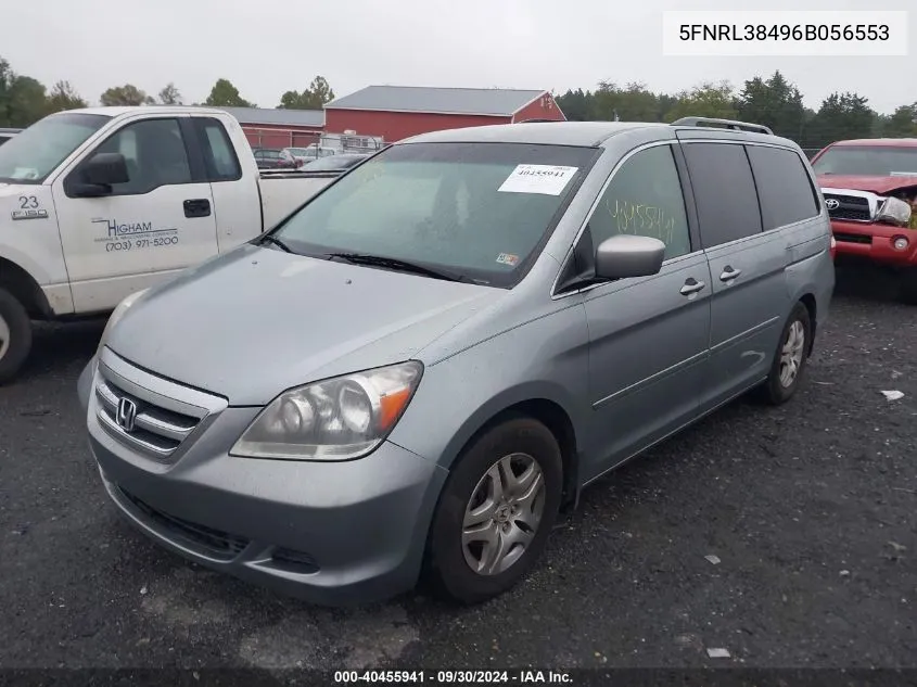 2006 Honda Odyssey Ex VIN: 5FNRL38496B056553 Lot: 40455941