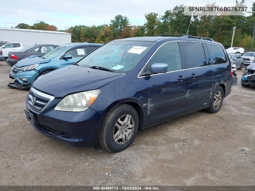 5FNRL38766B076737 2006 Honda Odyssey Ex-L