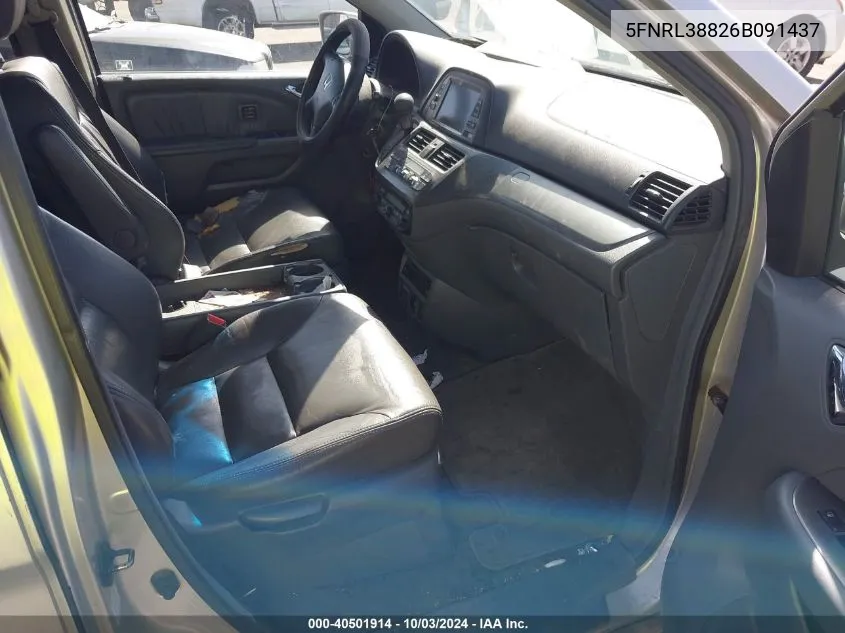 5FNRL38826B091437 2006 Honda Odyssey Touring