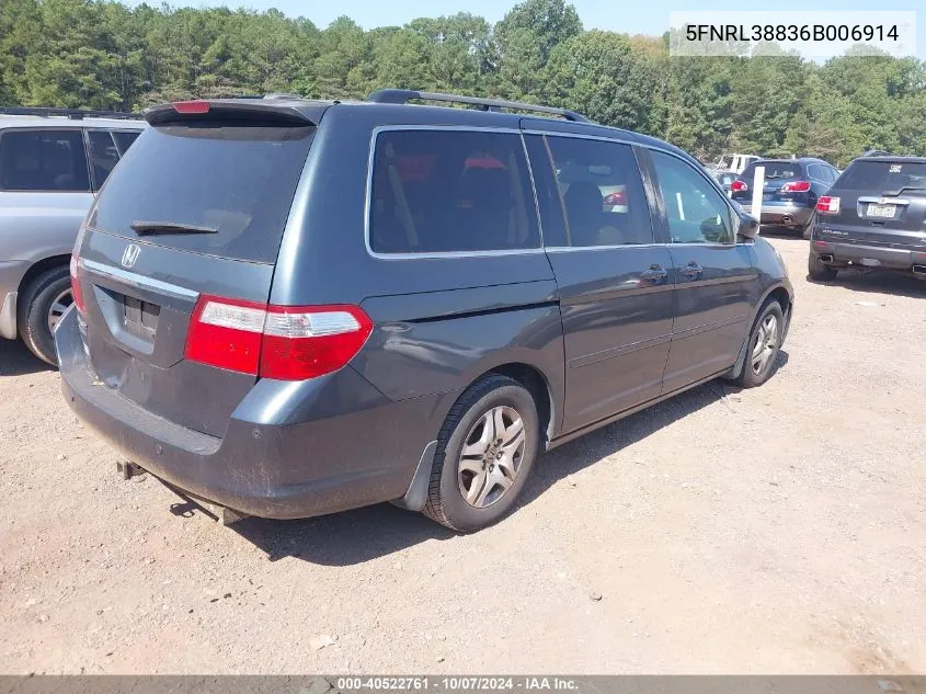 5FNRL38836B006914 2006 Honda Odyssey Touring