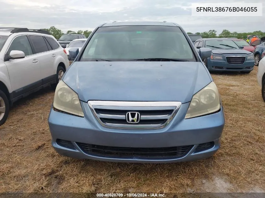 2006 Honda Odyssey Exl VIN: 5FNRL38676B046055 Lot: 40528709