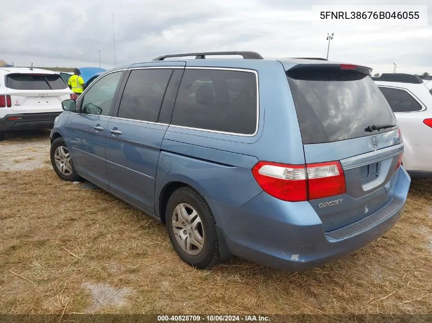 2006 Honda Odyssey Exl VIN: 5FNRL38676B046055 Lot: 40528709