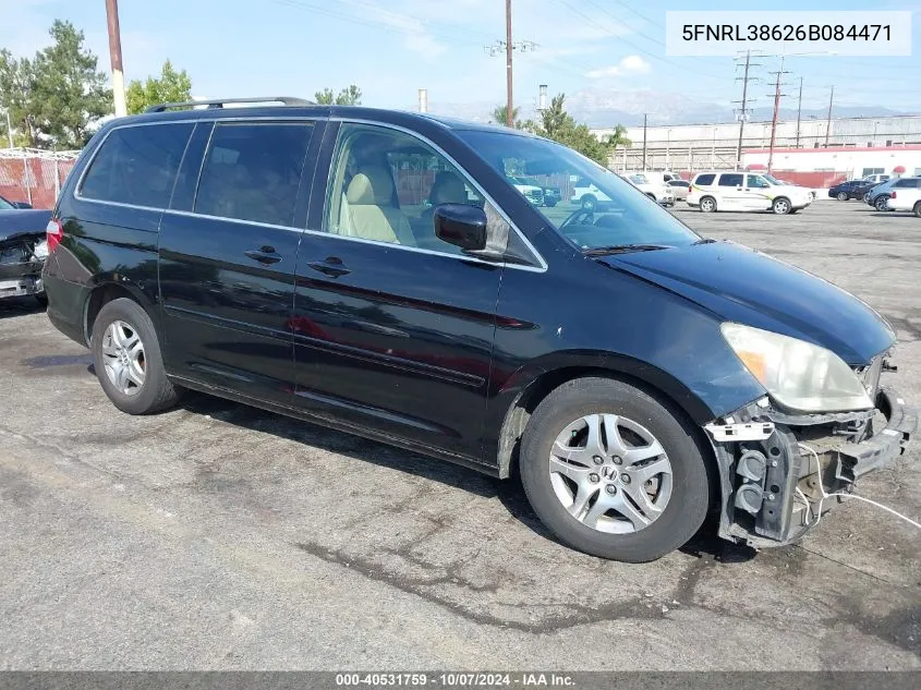 5FNRL38626B084471 2006 Honda Odyssey Ex-L