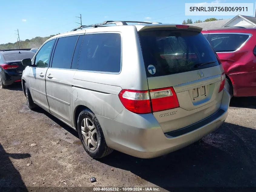 5FNRL38756B069911 2006 Honda Odyssey Ex-L