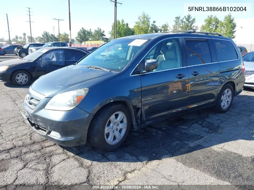 5FNRL38866B102004 2006 Honda Odyssey Touring