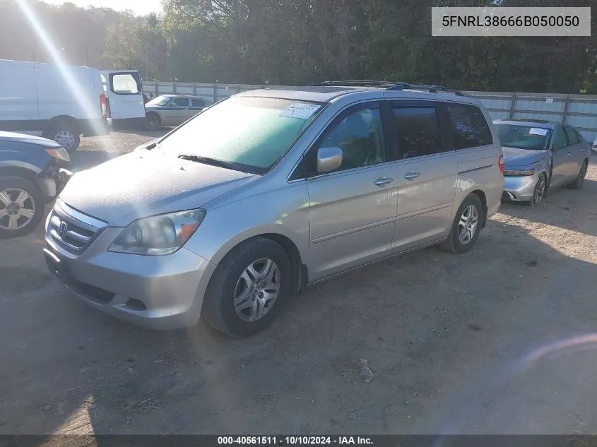 2006 Honda Odyssey Ex-L VIN: 5FNRL38666B050050 Lot: 40561511