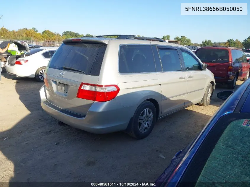 2006 Honda Odyssey Ex-L VIN: 5FNRL38666B050050 Lot: 40561511