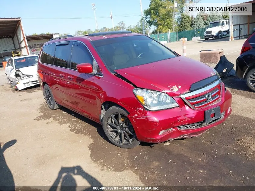 2006 Honda Odyssey Exl VIN: 5FNRL38736B427006 Lot: 40579783