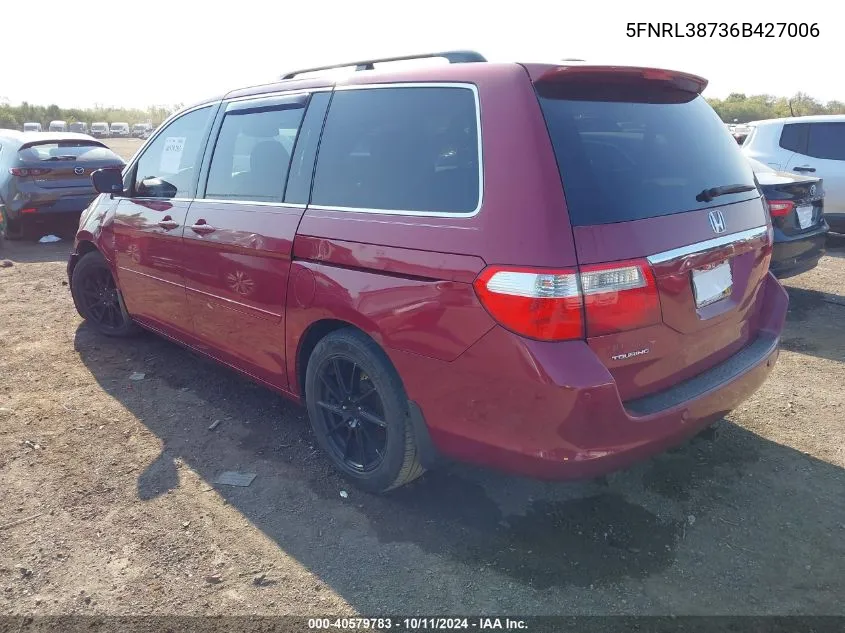 2006 Honda Odyssey Exl VIN: 5FNRL38736B427006 Lot: 40579783