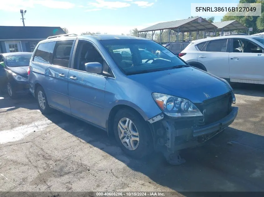 2006 Honda Odyssey Ex-L VIN: 5FNRL38616B127049 Lot: 40605286