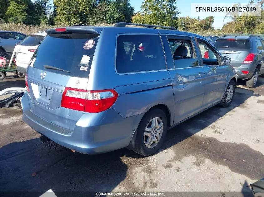 5FNRL38616B127049 2006 Honda Odyssey Ex-L