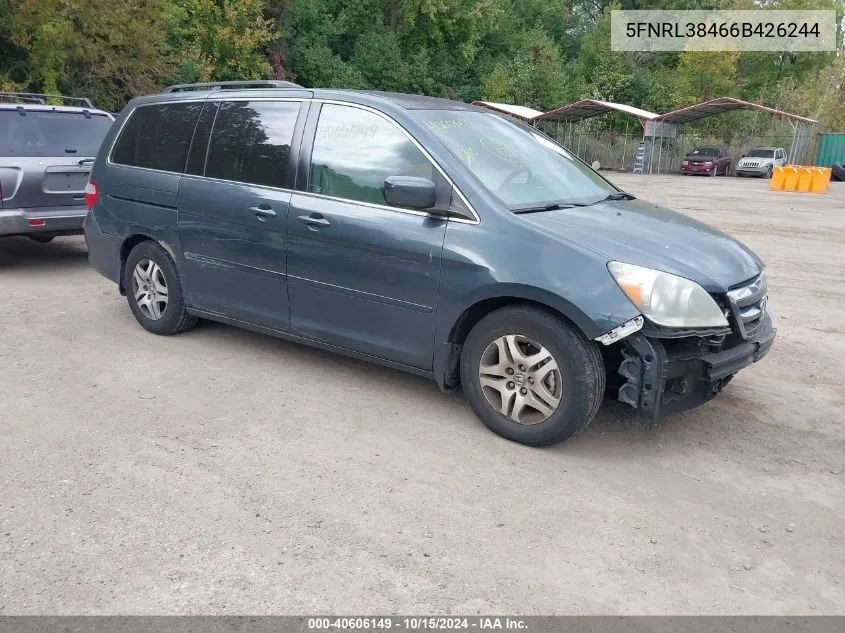 2006 Honda Odyssey Ex VIN: 5FNRL38466B426244 Lot: 40606149