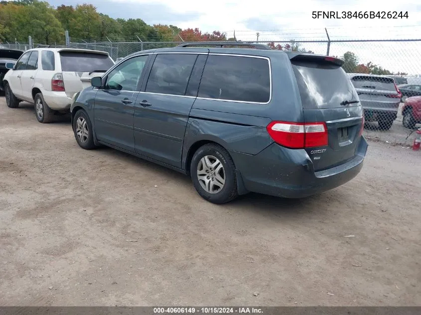 2006 Honda Odyssey Ex VIN: 5FNRL38466B426244 Lot: 40606149