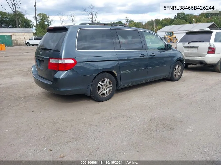 2006 Honda Odyssey Ex VIN: 5FNRL38466B426244 Lot: 40606149