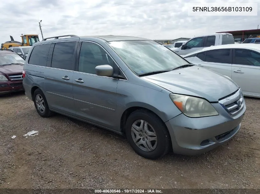 2006 Honda Odyssey Ex-L VIN: 5FNRL38656B103109 Lot: 40630546