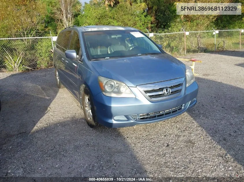 2006 Honda Odyssey Exl VIN: 5FNRL38696B112329 Lot: 40655839