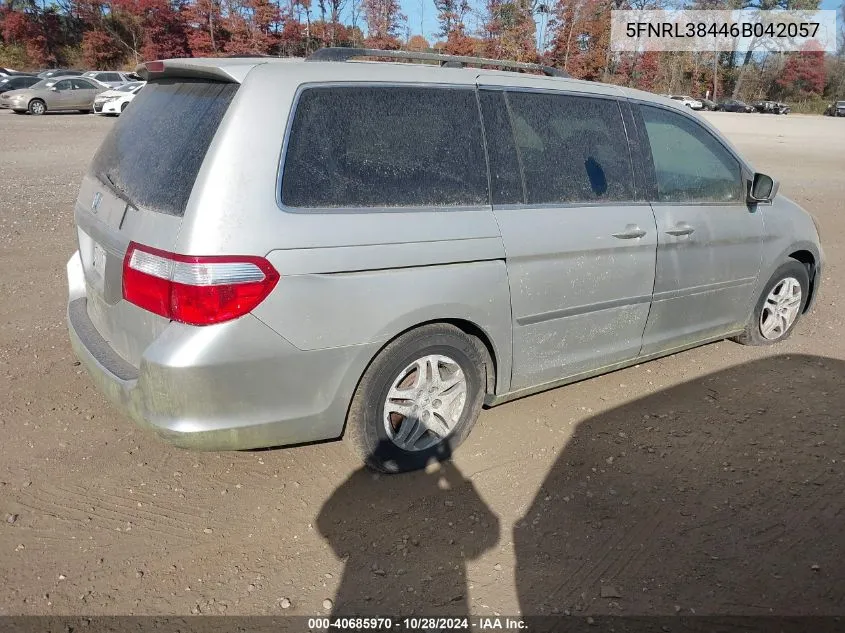 2006 Honda Odyssey Ex VIN: 5FNRL38446B042057 Lot: 40685970