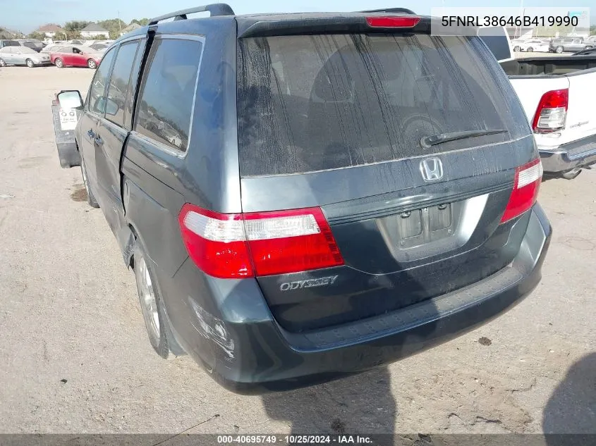 2006 Honda Odyssey Ex-L VIN: 5FNRL38646B419990 Lot: 40695749