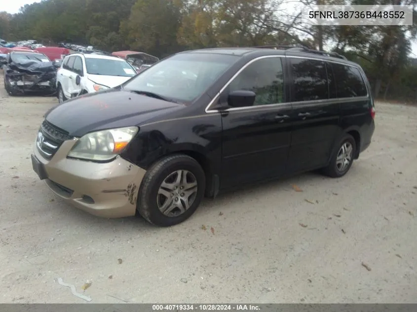 2006 Honda Odyssey Exl VIN: 5FNRL38736B448552 Lot: 40719334