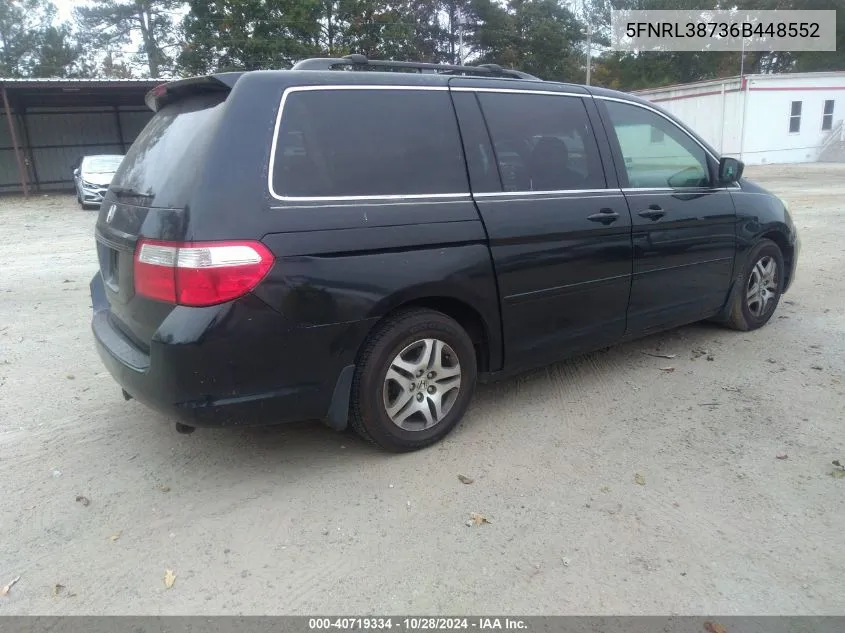 2006 Honda Odyssey Exl VIN: 5FNRL38736B448552 Lot: 40719334