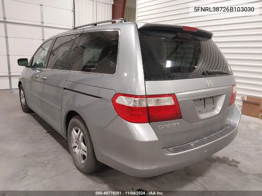 5FNRL38726B103030 2006 Honda Odyssey Ex-L