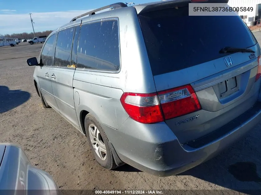 5FNRL38736B005849 2006 Honda Odyssey Ex-L