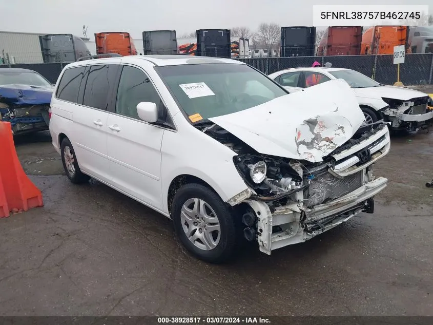 5FNRL38757B462745 2007 Honda Odyssey Ex-L