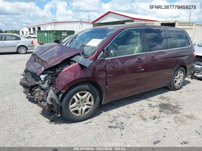 5FNRL38777B458275 2007 Honda Odyssey Ex-L